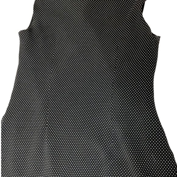 Charter Club Shift A-Line Dress Size 8 Black White 100% Silk Lined Polka Dots - Picture 15 of 16